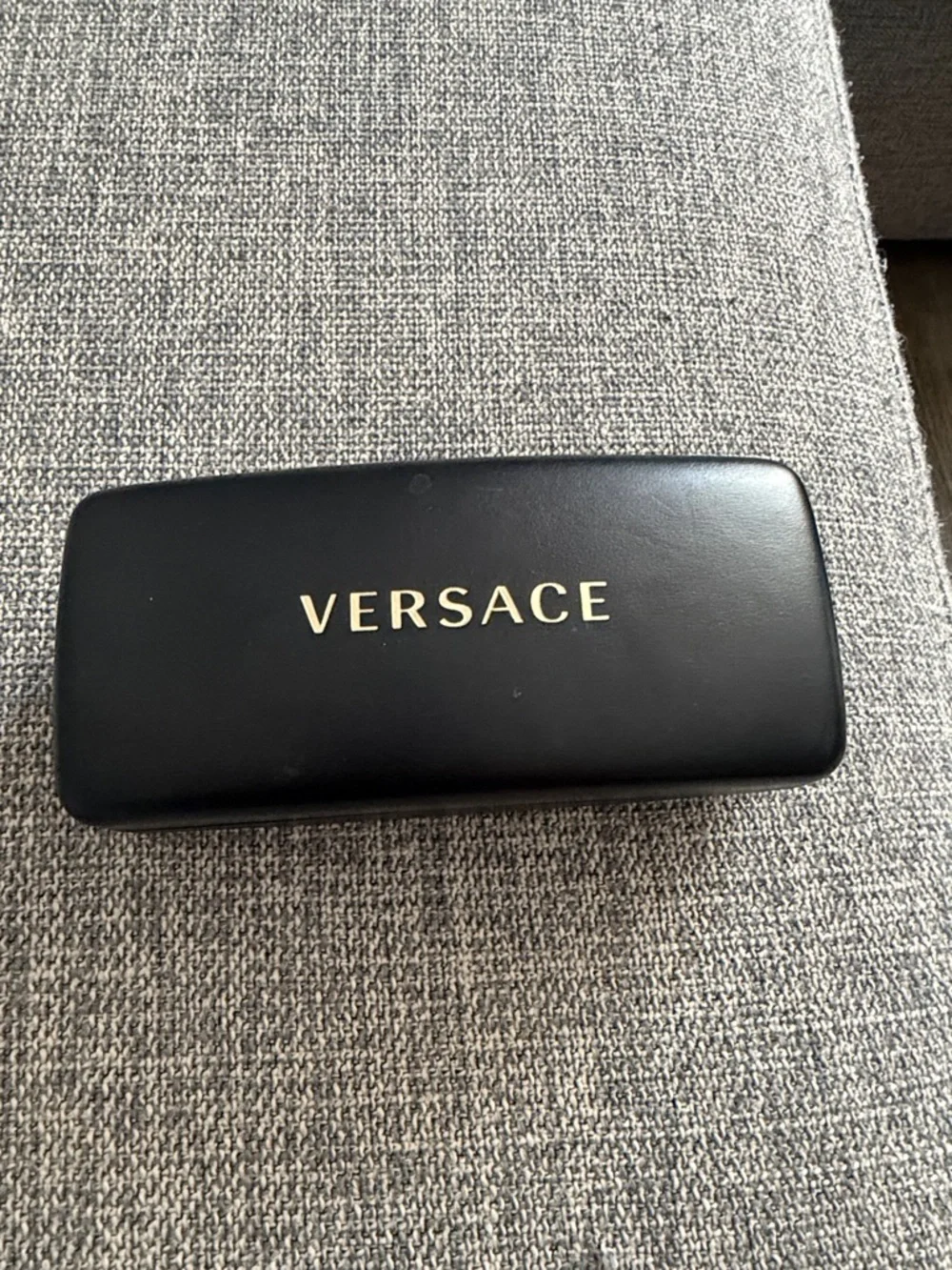 Versace Black Eyewear Case with Gold Logo